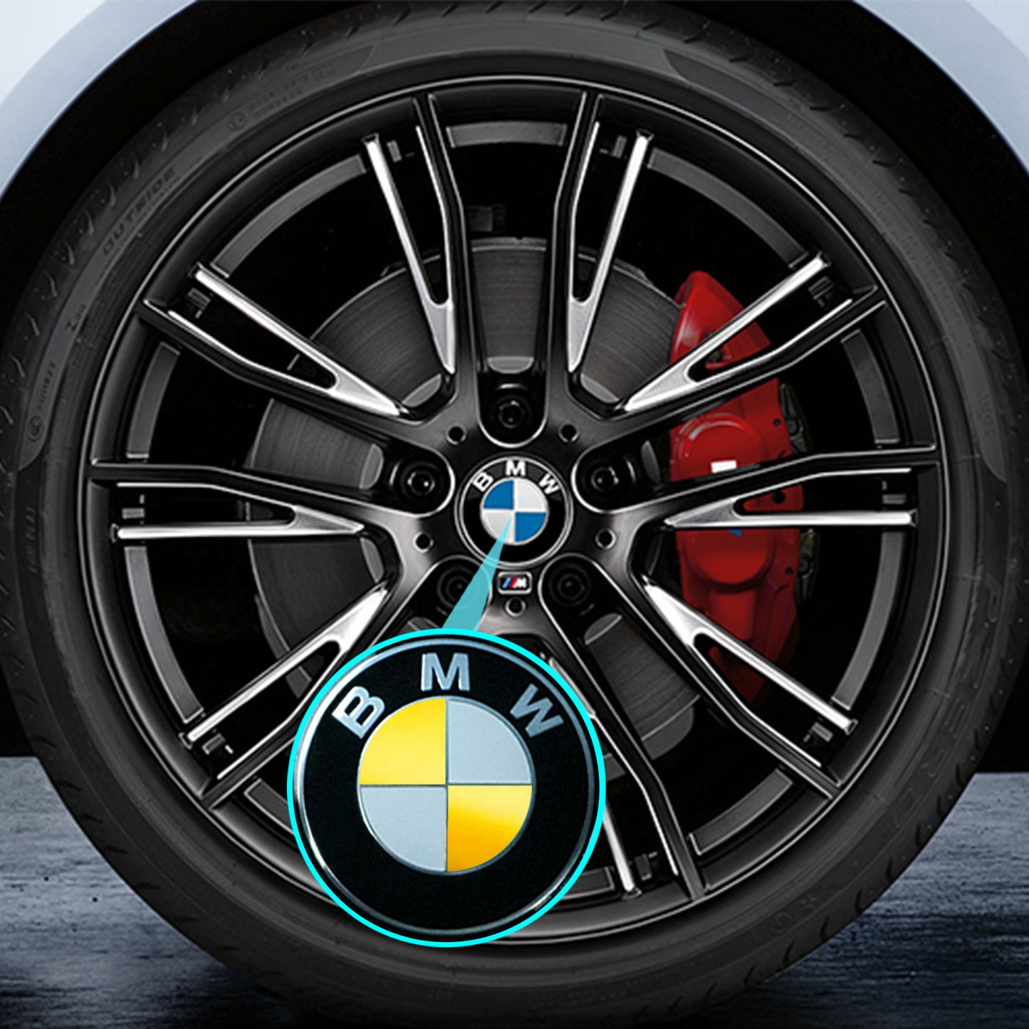 IPG Decorative for BMW Logo Set – 11×4 Semicircles + 1×2 Semicircles, Multiple Sizes Stickers Set (46 Units) Wrap Kit