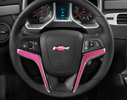 IPG Decorative for 2012 - 2015 CAMARO Steering Wheel With Emblem Decals Stickers Protector