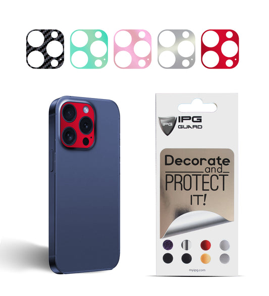 Apple iPhone 16 Pro & 16 Pro Max için IPG Dekoratif Arka Kamera Koruyucu ( 5 Renk )