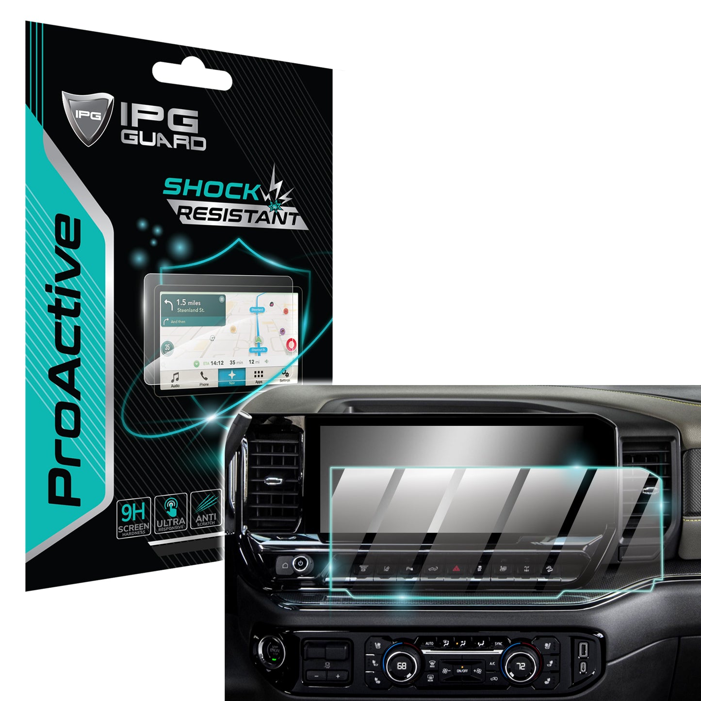 IPG ProActive for 2024 Chevrolet Silverado (New Gen) Navigation 13.4" Inch SCREEN Protector