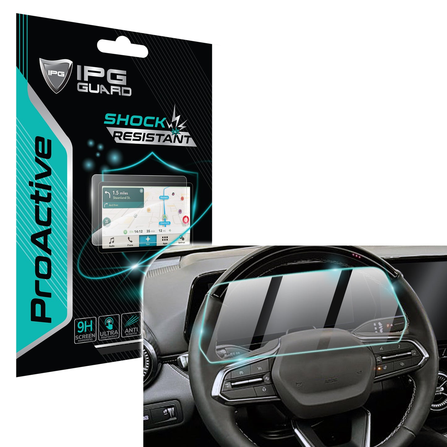 Chevrolet 2025 Blazer EV LT 11" inç Gösterge Paneli Ekranı için 9H Nano IPG ProActive Ekran Koruyucu