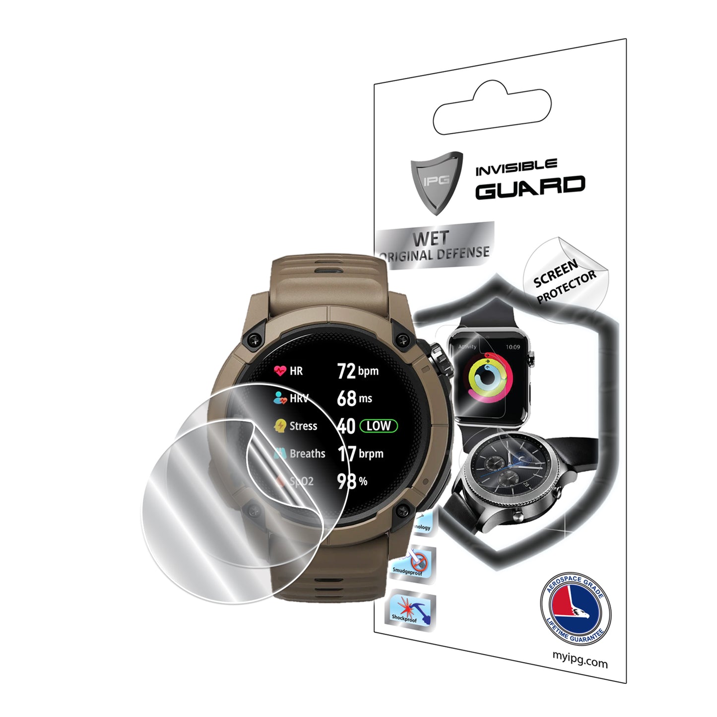 IPG Original for Coros Nomad Outdoor GPS Smartwatch SCREEN Protector (2 Units) (Hydrogel)