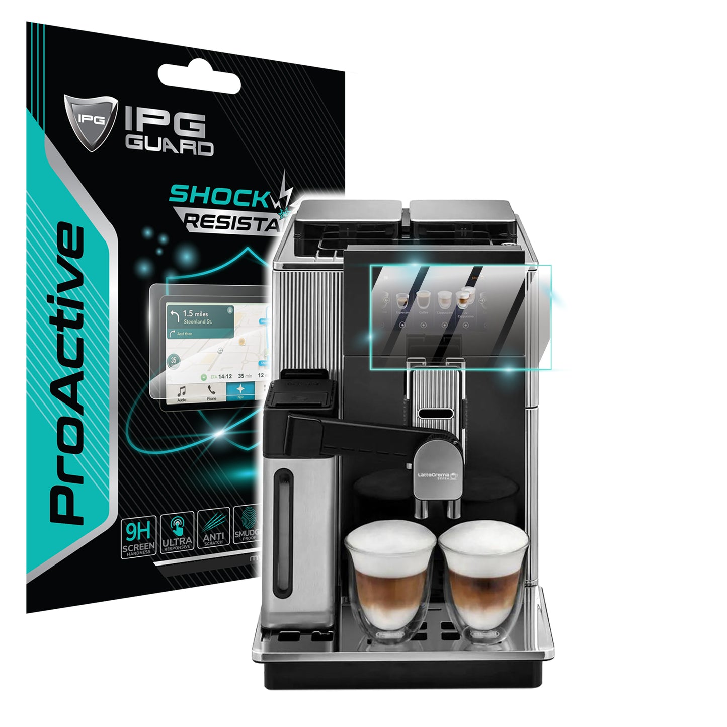 IPG ProActive for Delonghi Maestosa Epam960 75.GLM Coffee Machine Display SCREEN Protector