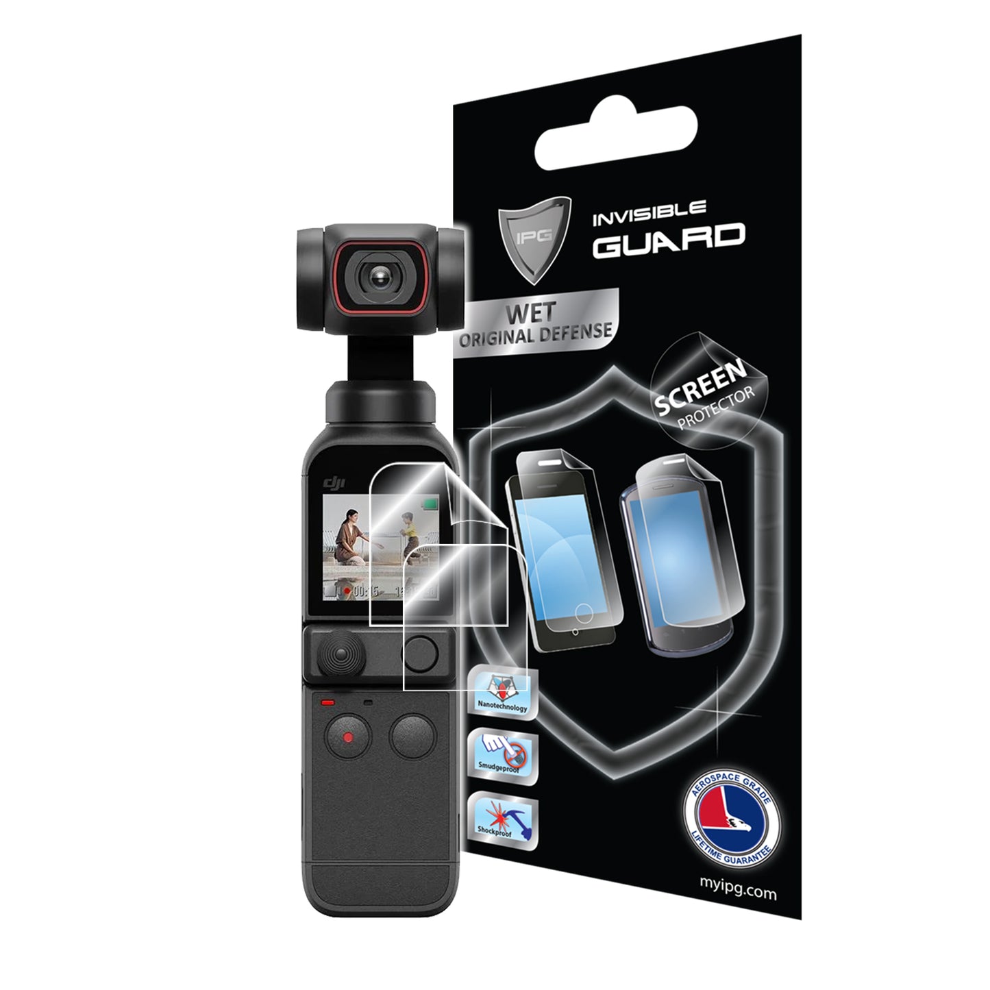 IPG Original for DJI Pocket 2 Camera Digital SCREEN Protector (2 Units) (Hydrogel)