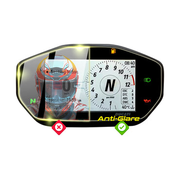 IPG Anti-Glare for Ducati 2021-2024 Streetfighter V2/ Hypermotard 950 2019-2024 / Panigale V2 2020-2024 / Supersport 937- 950  Motorcycle Speedometer Display ANTI-GLARE SCREEN Protector