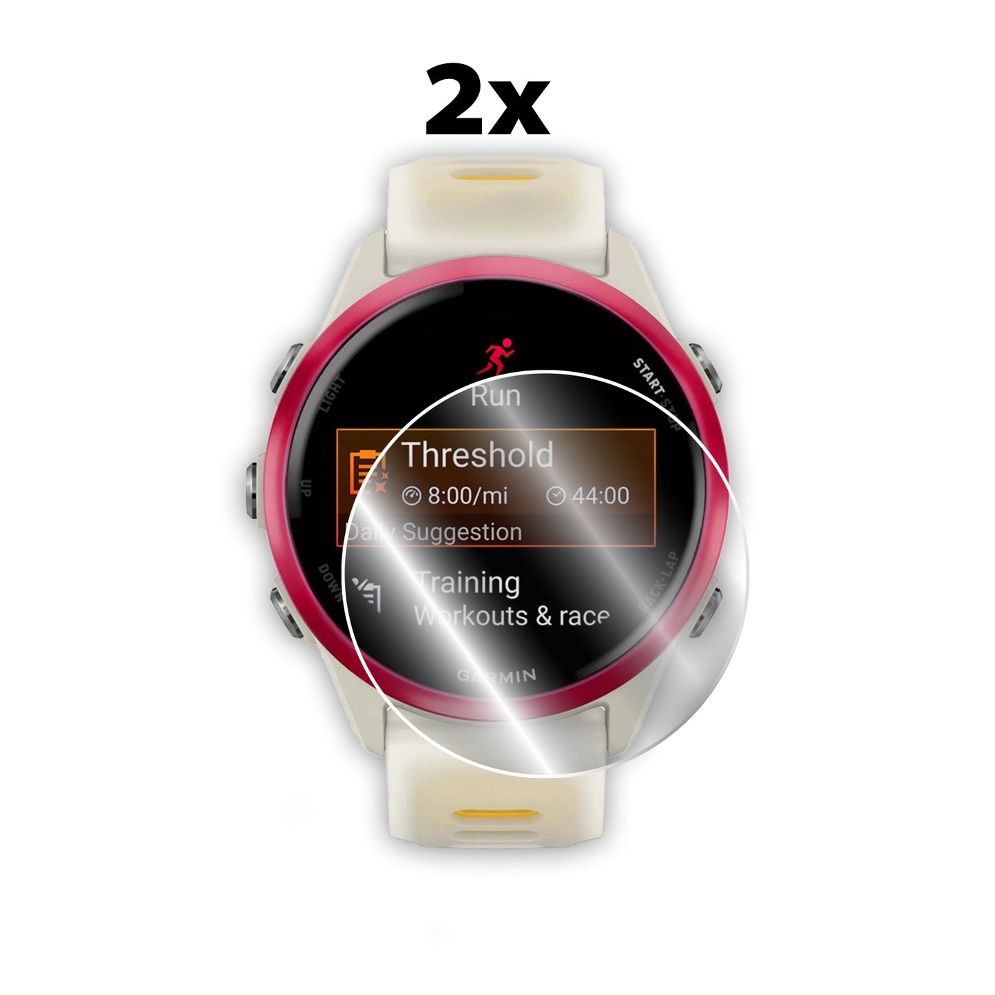 Garmin Forerunner 570 42 mm - Garmin Forerunner 570 47 mm Akıllı Saat için IPG Orijinal Ekran Koruyucu (2 Adet) (Hidrojel)