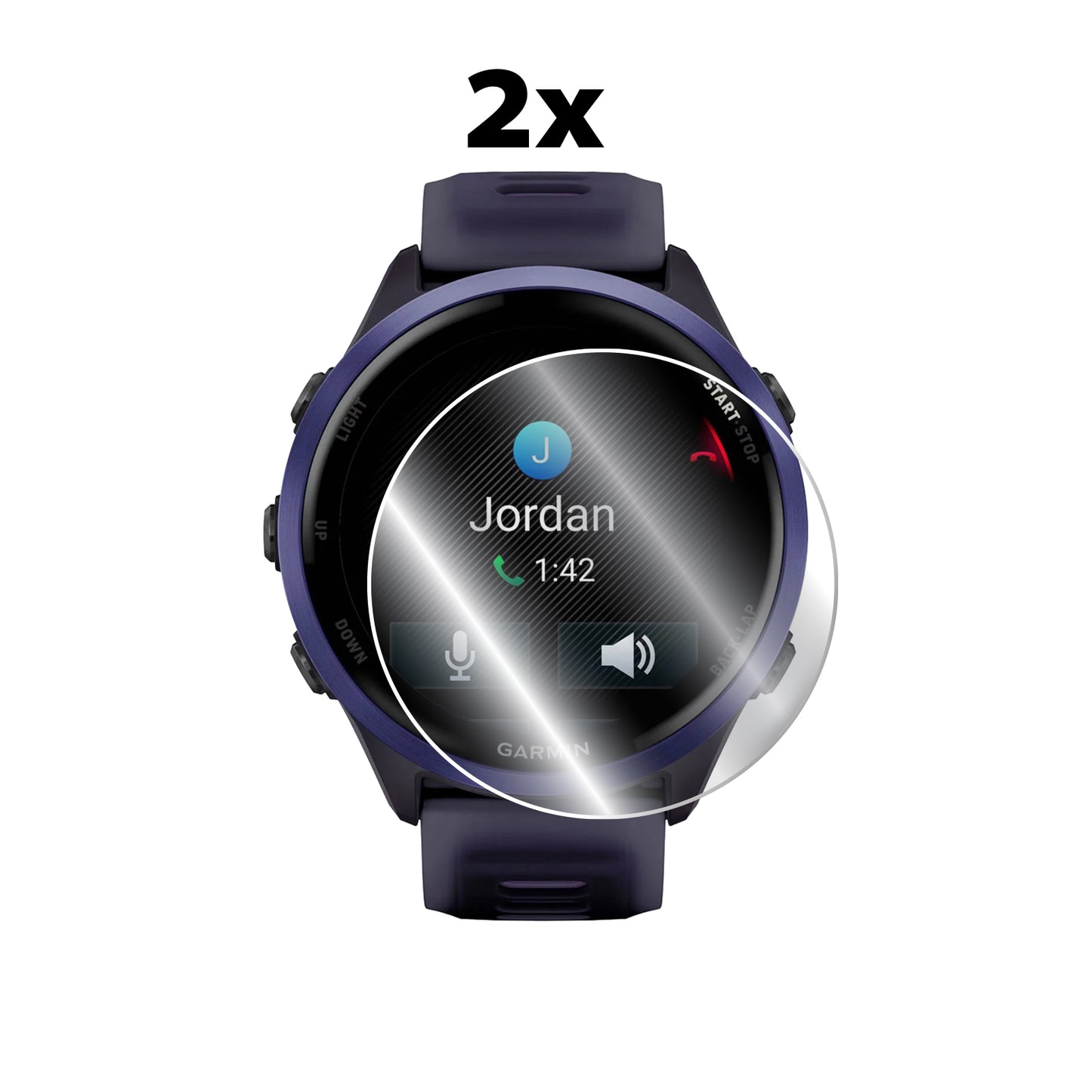 Garmin Forerunner 570 42 mm - Garmin Forerunner 570 47 mm Akıllı Saat için IPG Orijinal Ekran Koruyucu (2 Adet) (Hidrojel)