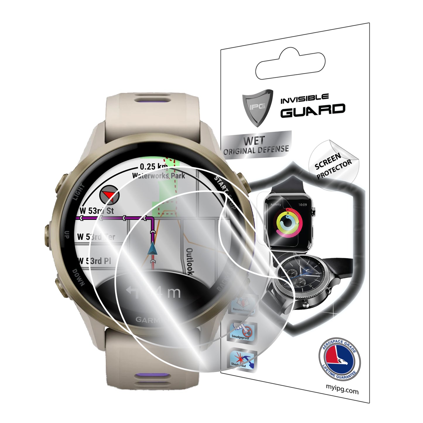 Garmin Forerunner 970 Akıllı Saat için IPG Orijinal Ekran Koruyucu (2 Adet) (Hidrojel)