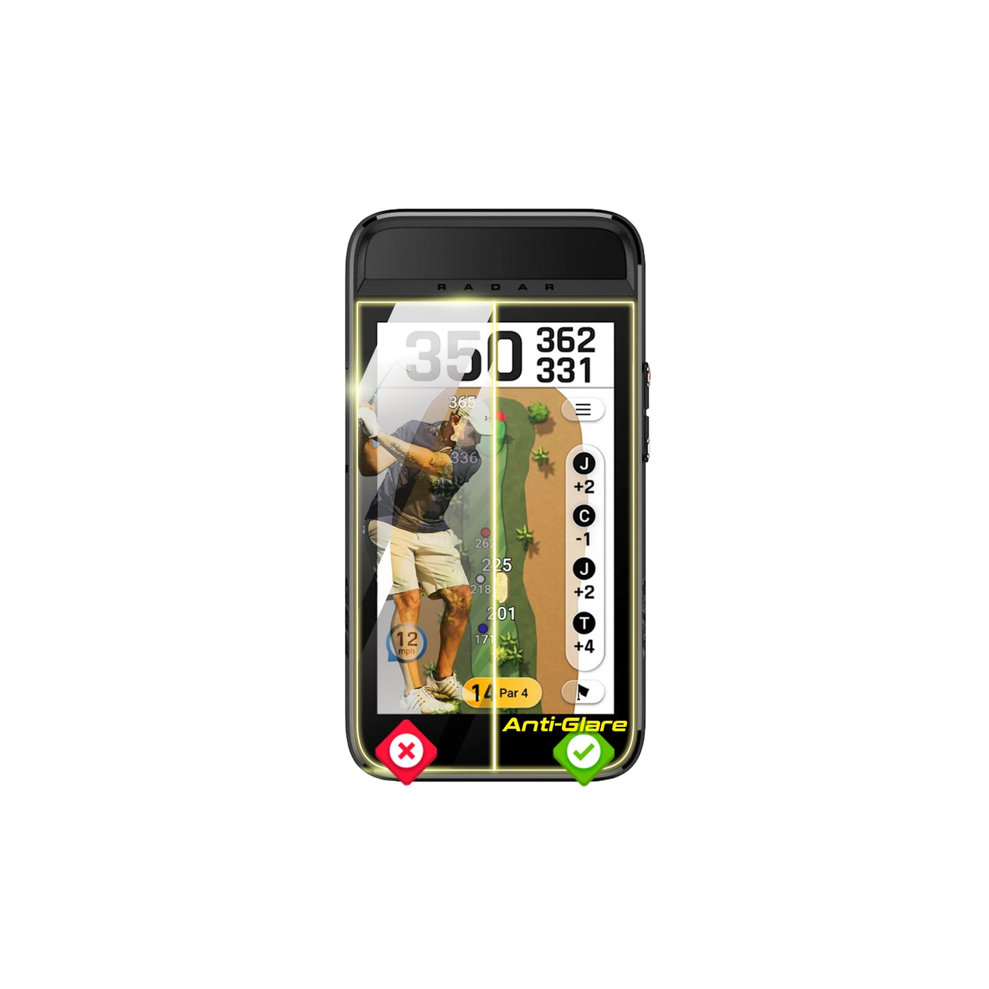 IPG Anti-Glare for Garmin Approach G82 GPS Golf Handheld Navigator ANTI-GLARE SCREEN Protector (2 Units)