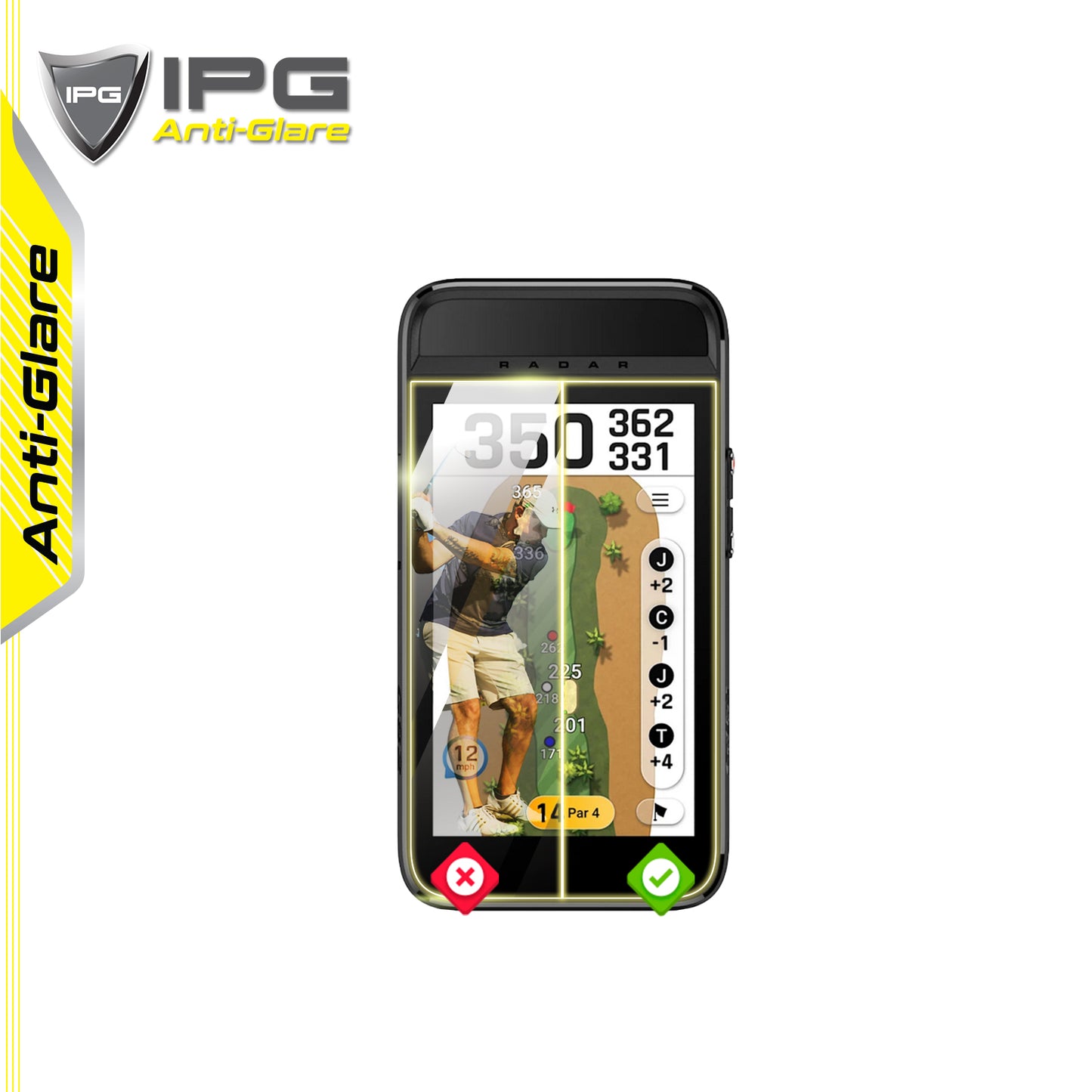 IPG Anti-Glare for Garmin Approach G82 GPS Golf Handheld Navigator ANTI-GLARE SCREEN Protector (2 Units)