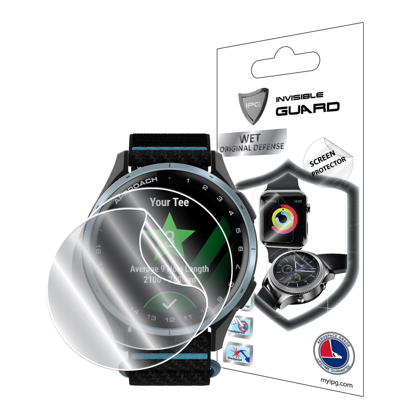 IPG Original for Garmin Approach J1 GPS Golf Watch SCREEN Protector (2 Units) (Hydrogel)