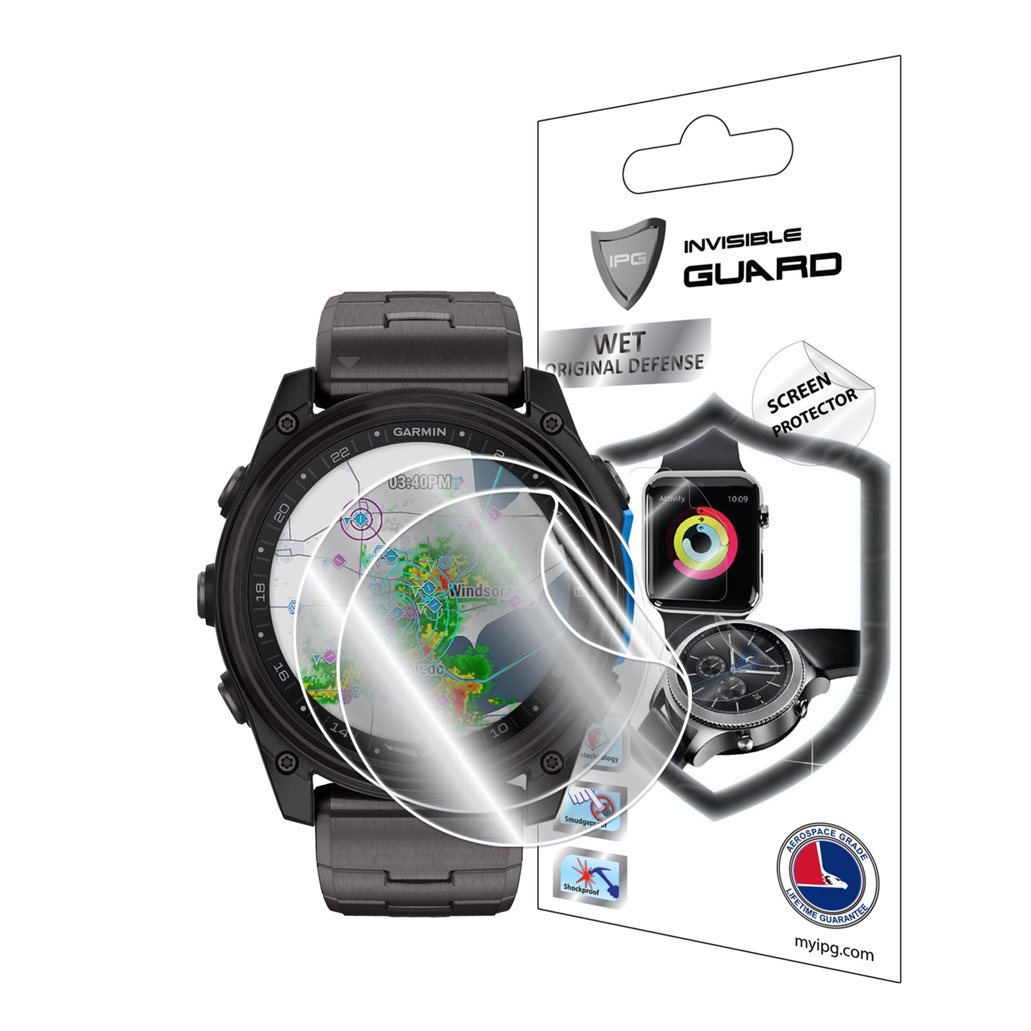 IPG Original for Garmin D2 Mach 2 47 mm - 51 mm SCREEN Protector (2 Units) (Hydrogel)