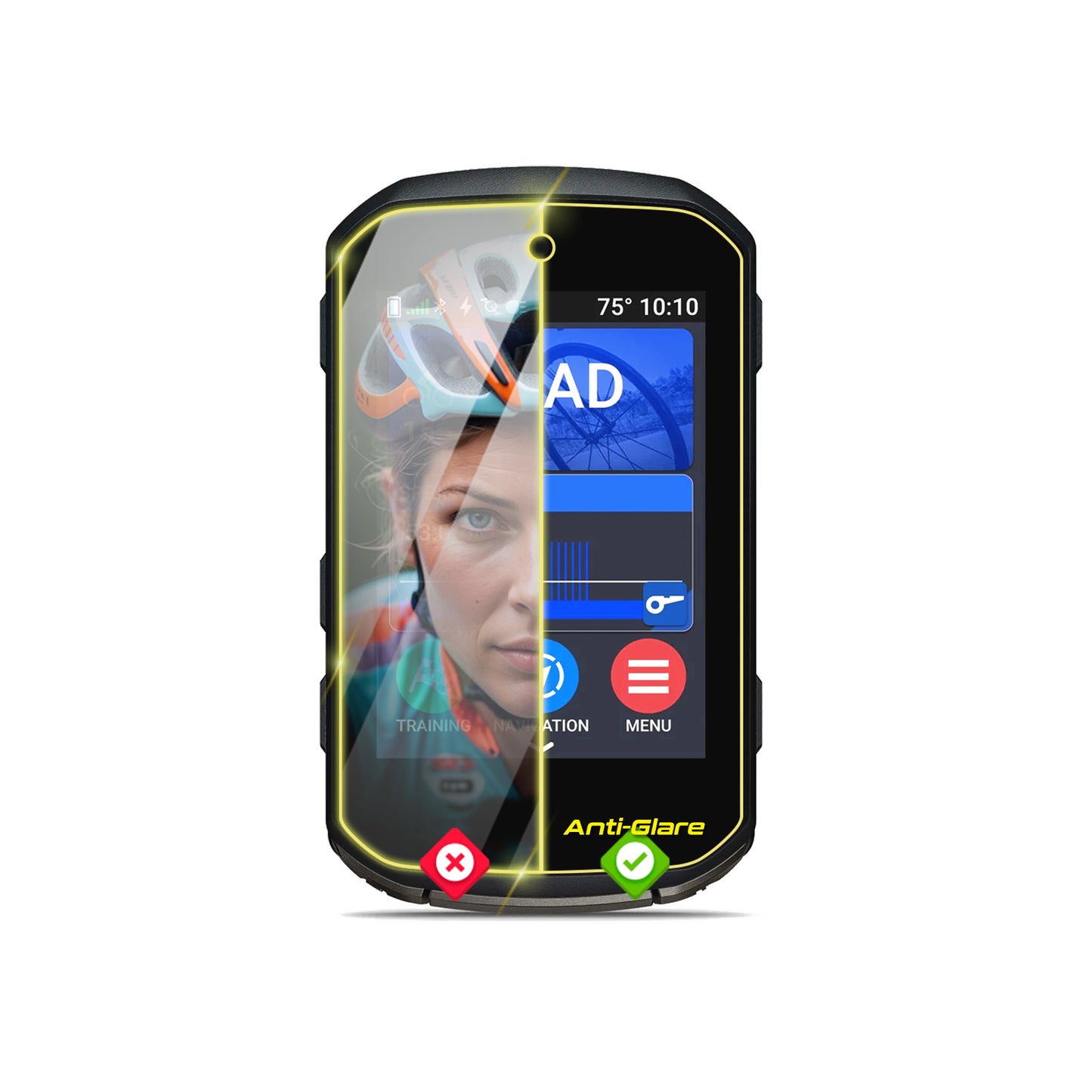 IPG Anti-Glare for Garmin Edge 550-850 GPS Bike Computer Touch ANTI-GLARE SCREEN Protector (2 Units)