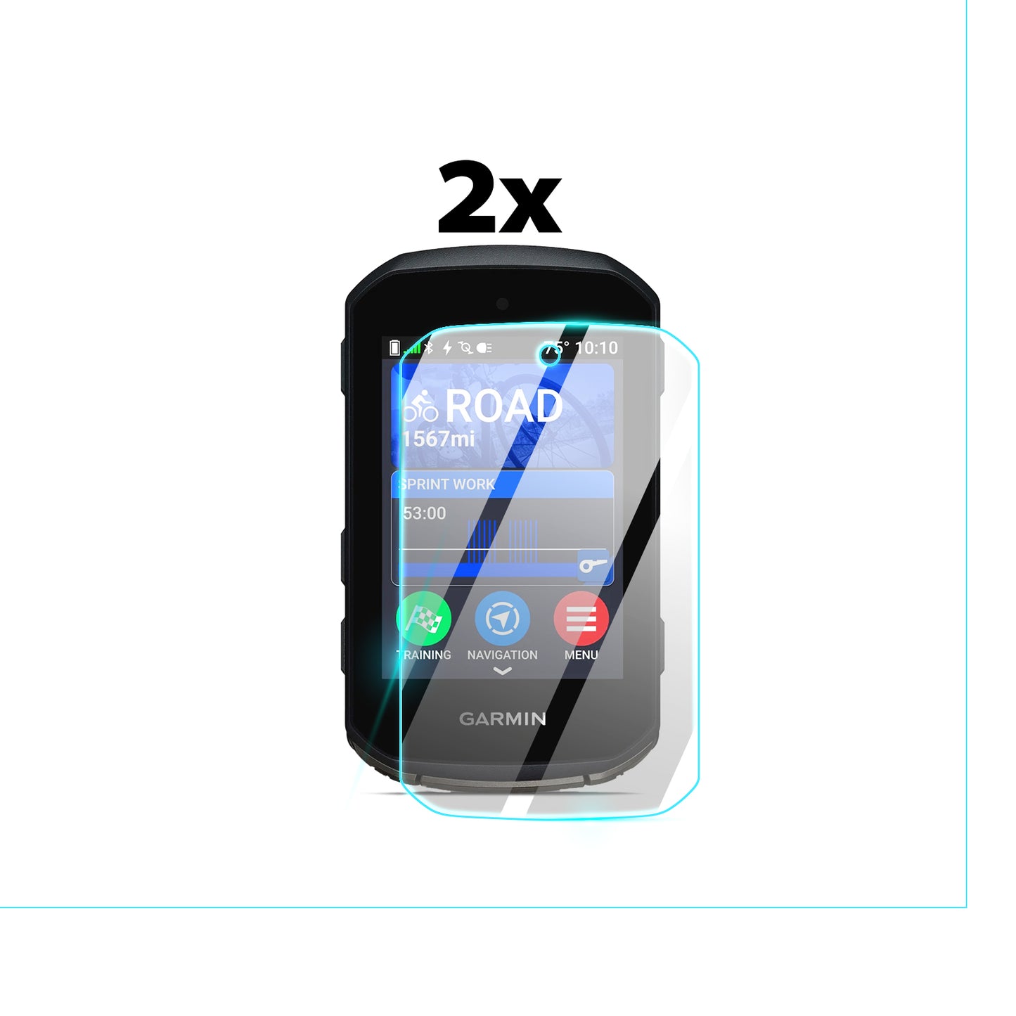 IPG ProActive for Garmin Edge 550-850 GPS Bike Computer Touch SCREEN Protector (2 Units)