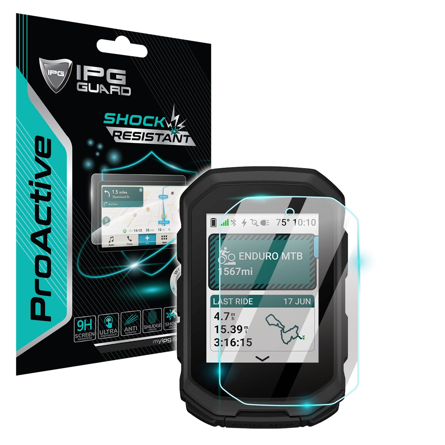 Garmin Edge MTB GPS Bisiklet Navigasyon El Cihazı Ekranı için IPG ProActive Ekran Koruyucu (2 Adet)