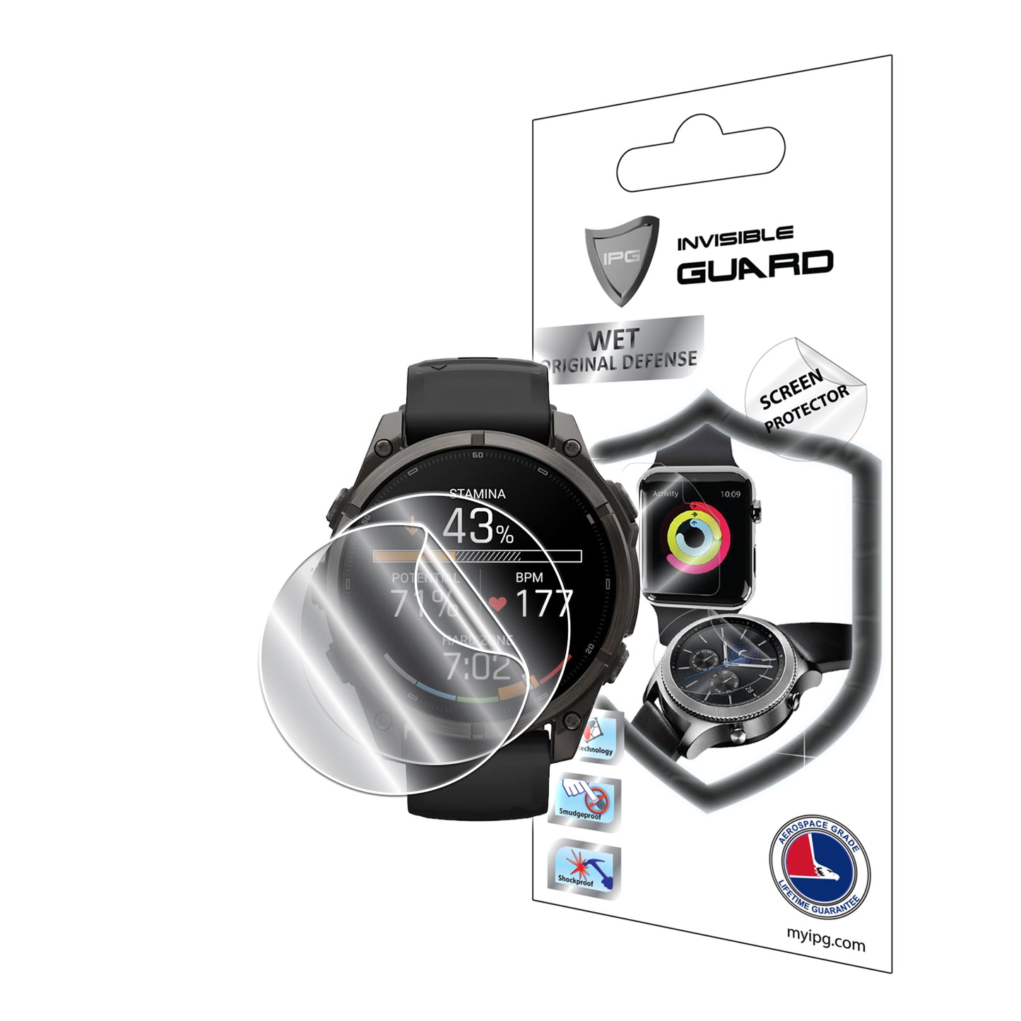 Garmin Fenix 9 43mm - 47mm - 51mm Akıllı Saat için IPG Orijinal Ekran Koruyucu (2 Adet) (Hidrojel)