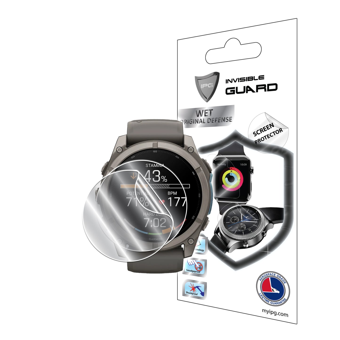 Garmin Fenix 9 43mm - 47mm - 51mm Akıllı Saat için IPG Orijinal Ekran Koruyucu (2 Adet) (Hidrojel)