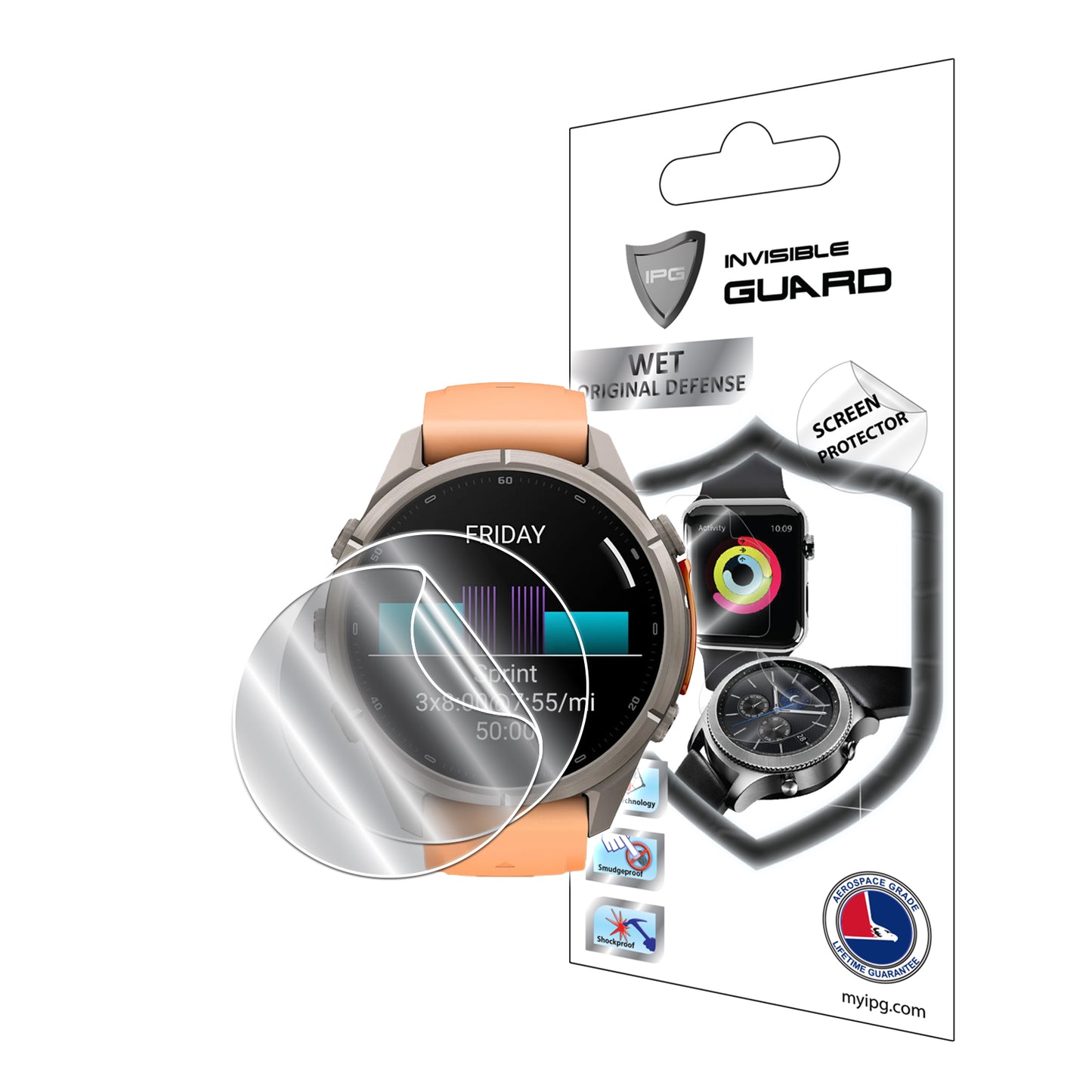 IPG Original for Garmin Fenix 9 Pro 43mm - 47mm - 51mm Smartwatch SCREEN Protector (2 Units) (Hydrogel)