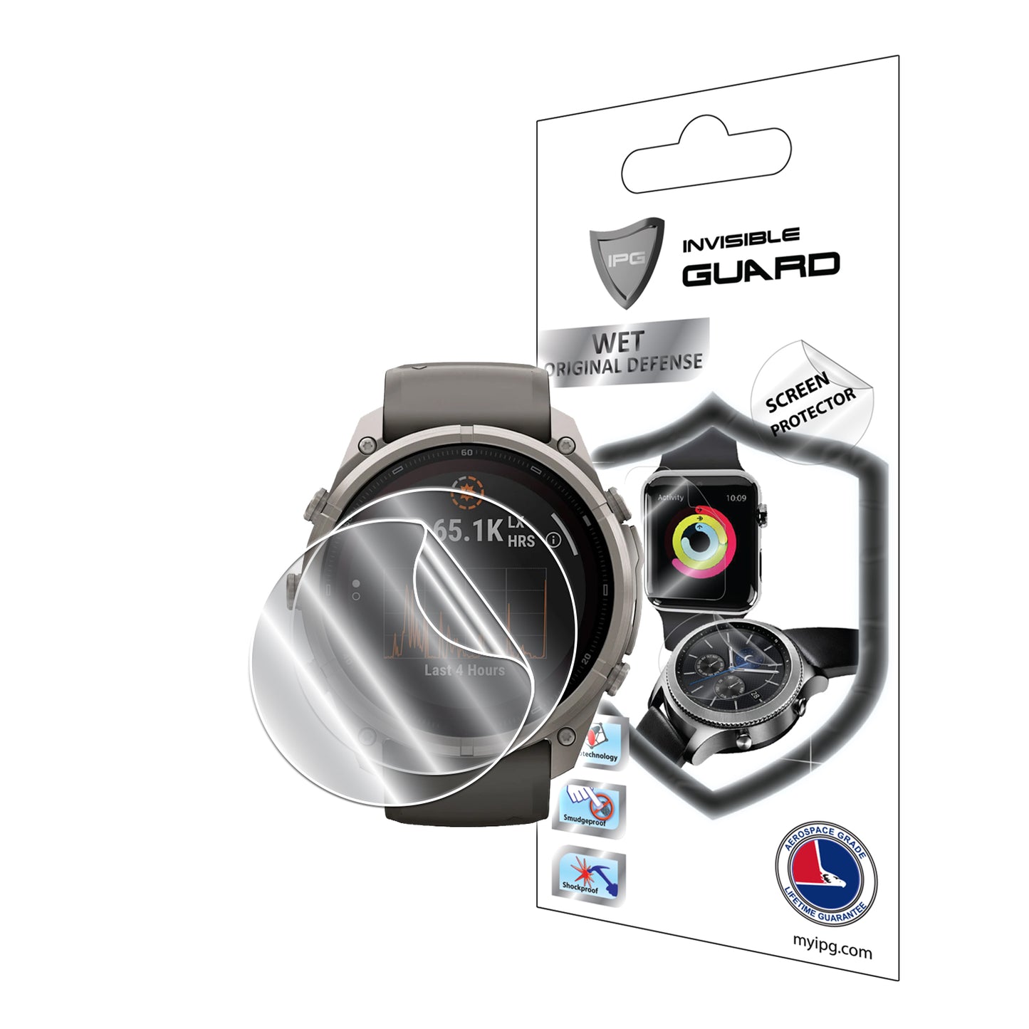 IPG Original for Garmin Fenix 9 Pro Solar 47mm - 51mm Smartwatch SCREEN Protector (2 Units) (Hydrogel)