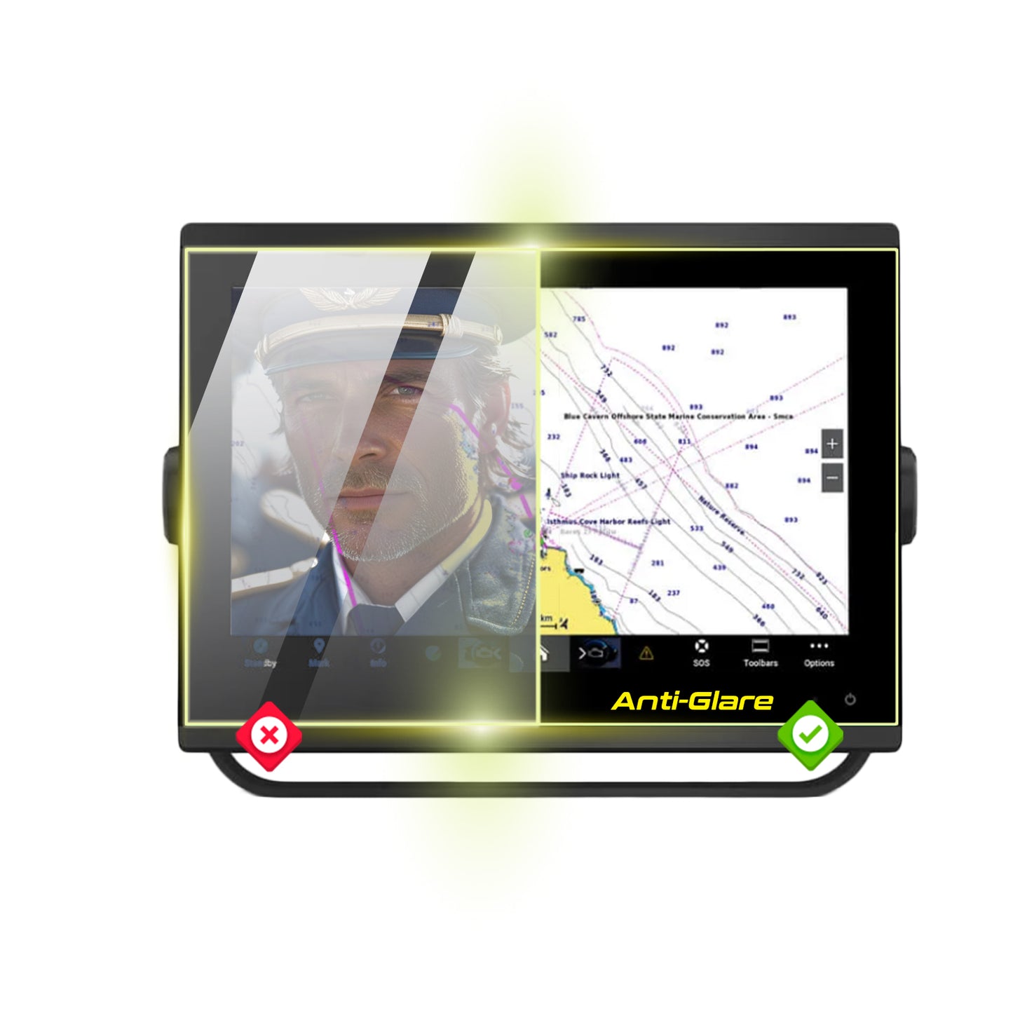 IPG Anti-Glare for Garmin GPSMAP 1223 xsv Combo GPS/Fishfinder 12 Inch ANTI-GLARE SCREEN Protector
