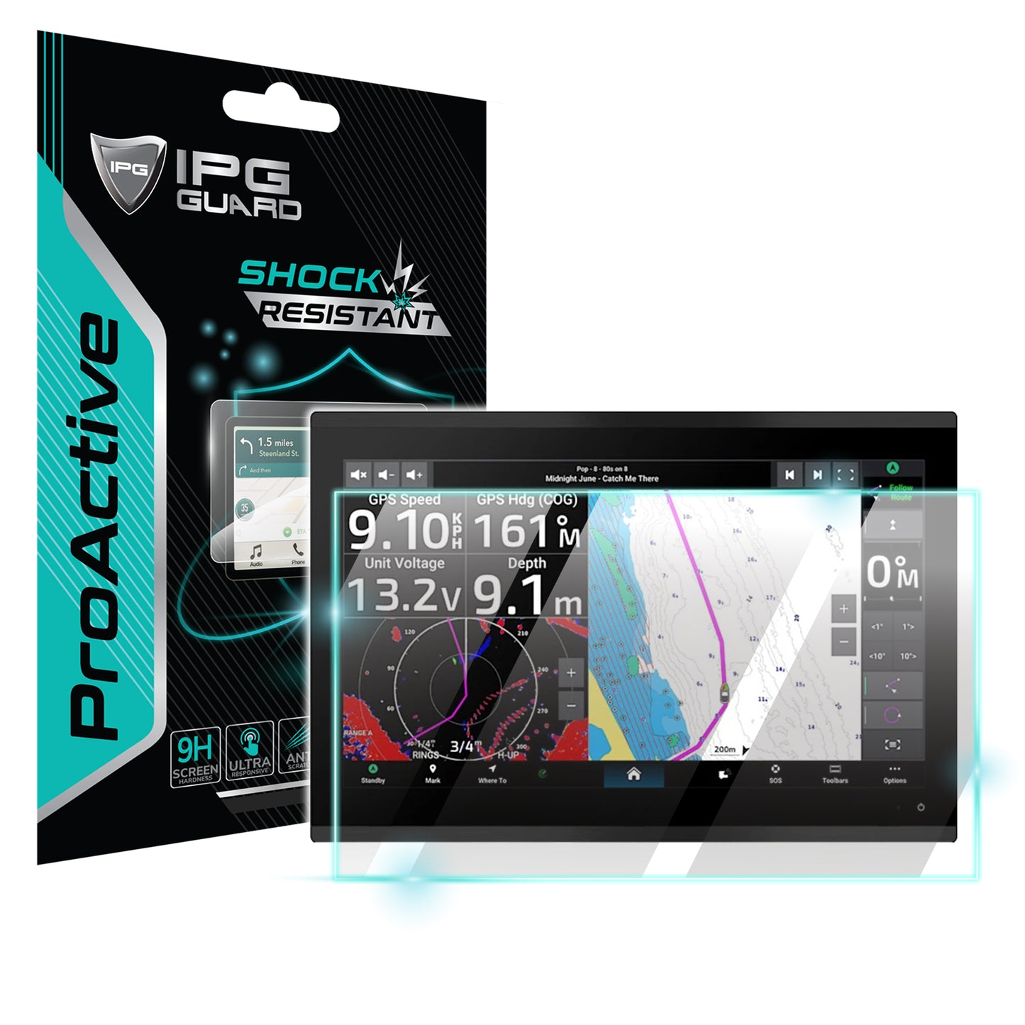 IPG ProActive for Garmin GPSMAP 9017 / 9017xsv / 9217 / 9217xsv GPS/Chartplotter 17 Inch Display SCREEN Protector