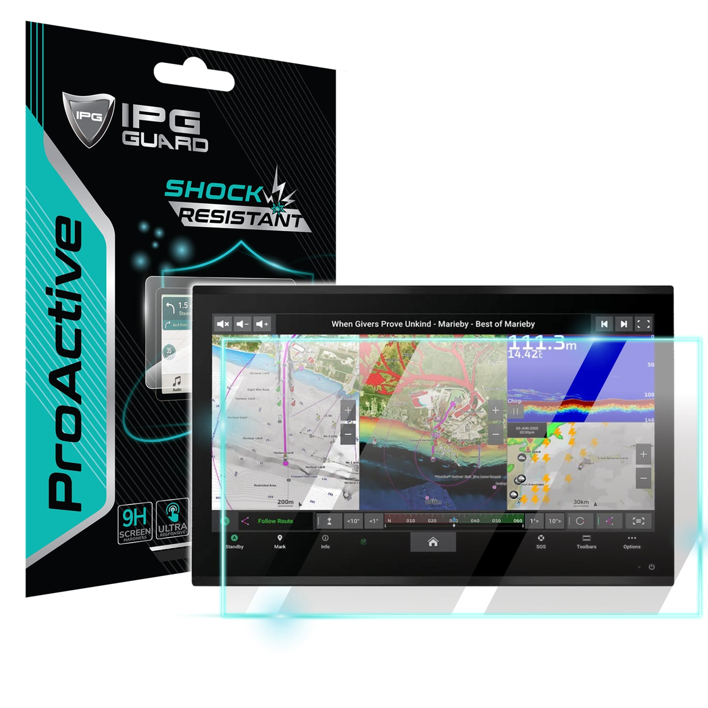 IPG ProActive for Garmin GPSMAP 9024/9024xsv/9224/9224xsv GPS/Chartplotter 24 Inch Display SCREEN Protector