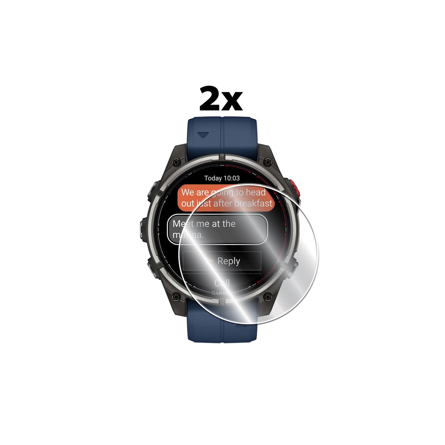 IPG Original for Garmin Quatix 8 Pro 47 mm - Garmin Quatix 8 Pro 51 mm Smartwatch SCREEN Protector (2 Units) (Hydrogel)