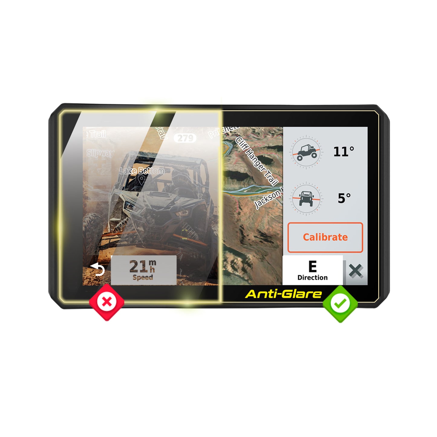 Garmin Tread Powersport 5.5 Inch Off-Road Navigasyon GPS Ekranı için IPG Anti-Glare Yansıma Önleyici Ekran Koruyucu