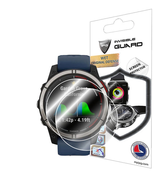 Garmin Quatix 7 Standard - Quatix 7 Sapphire Edition Akıllı Saat için IPG Orijinal Ekran Koruyucu (2 Adet) (Hidrojel)