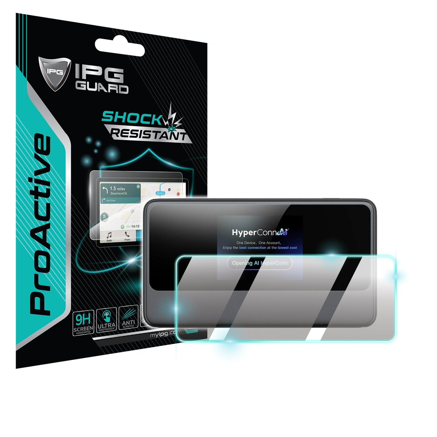 Glocalme MeowGo G40 Pro - HyperConn & Wi-Fi 5 Ekranı için IPG ProActive Ekran Koruyucu 