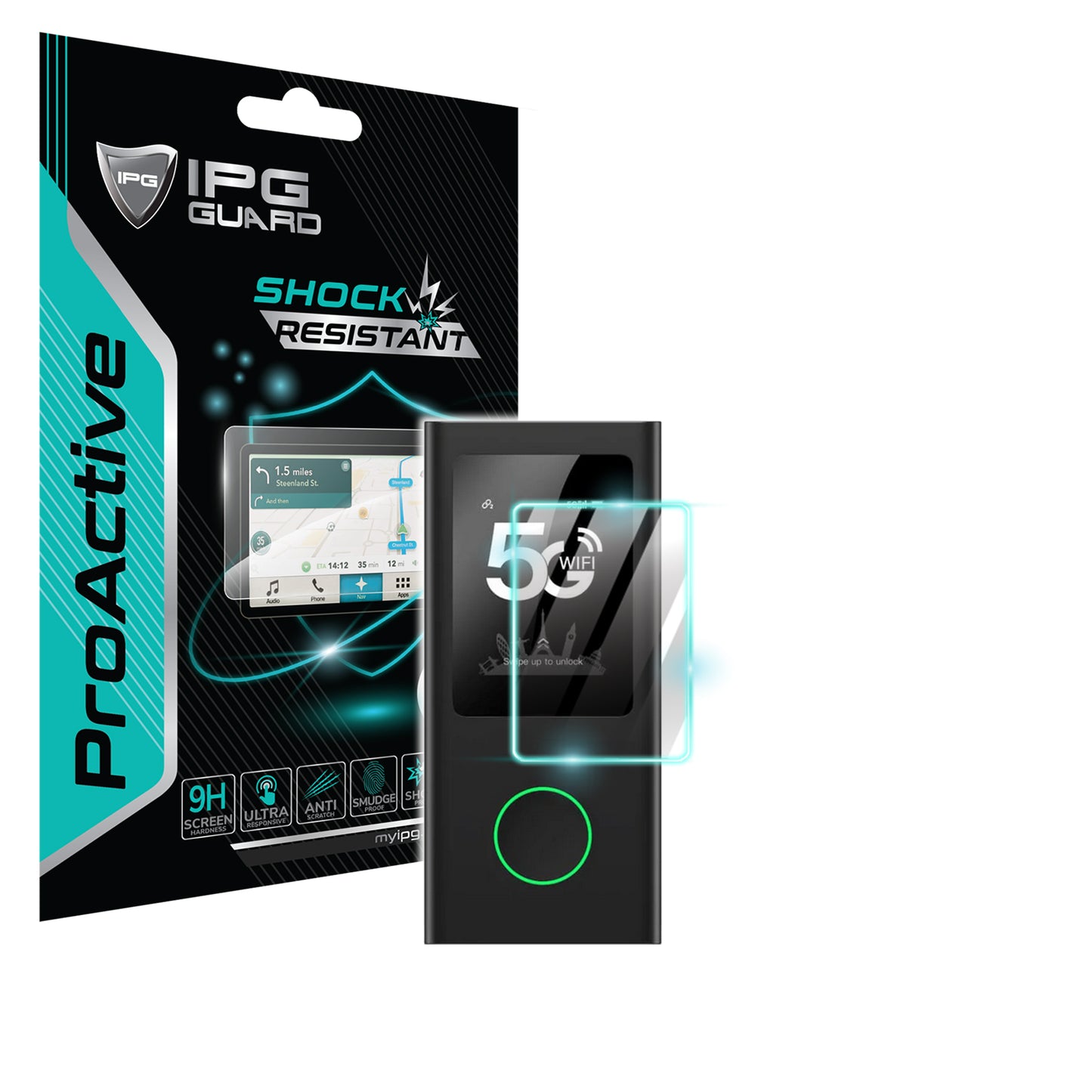 Glocalme Numen Air - World First Global 5G Mobile WiFi Ekranı için IPG ProActive Ekran Koruyucu (2 Adet)