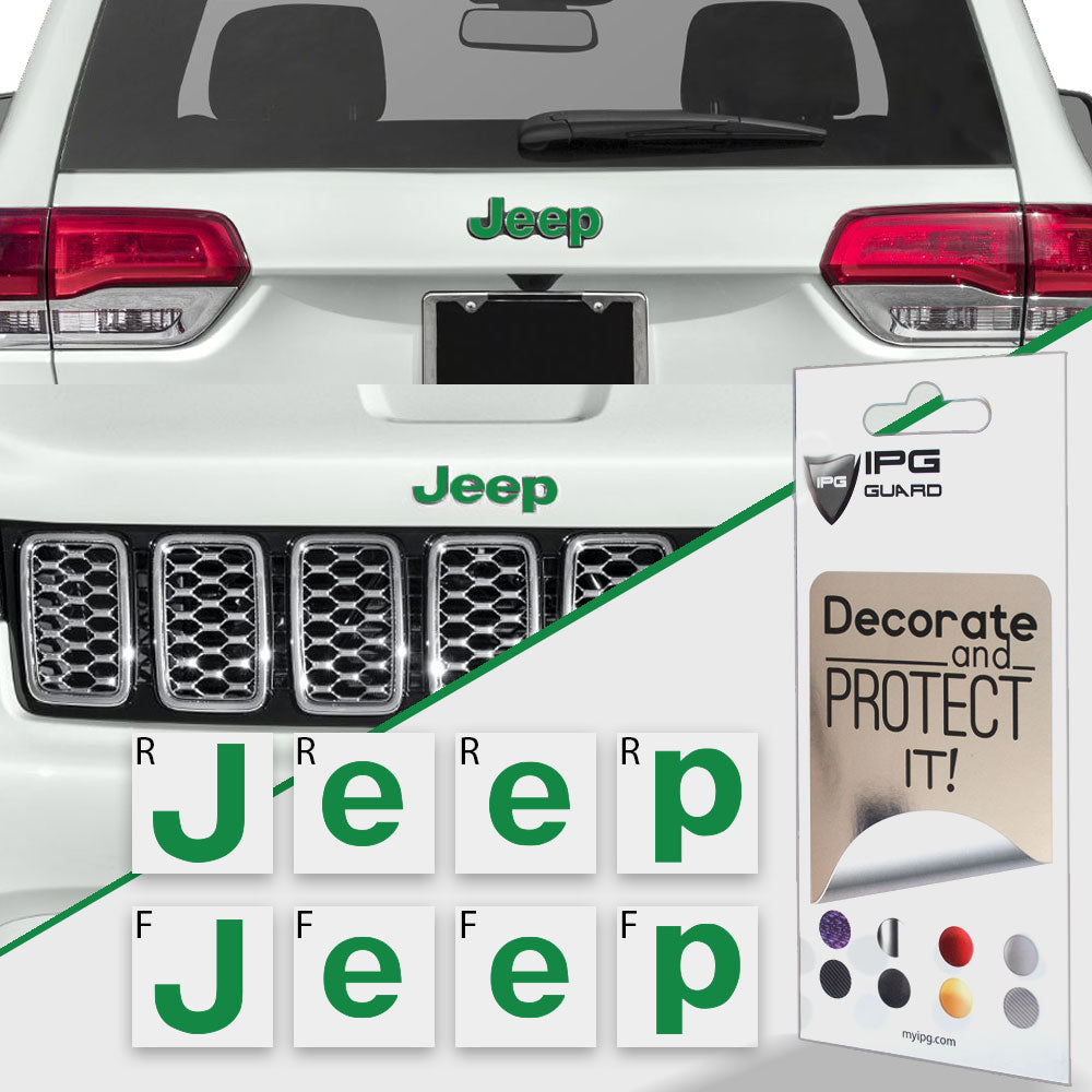 IPG Decorative for Jeep Grand Cherokee 2014-2023 Front and Rear Emblem Decals Stickers Protector