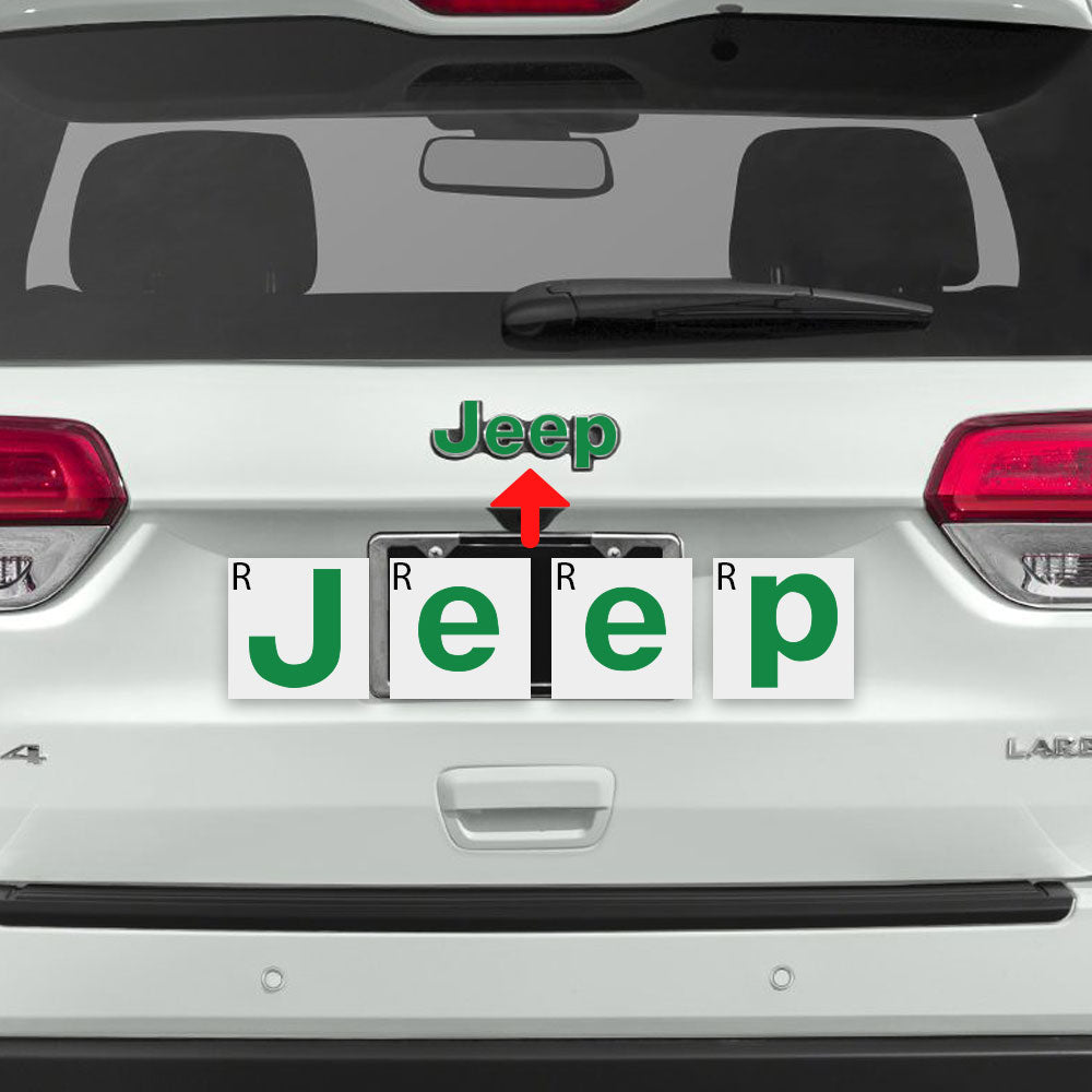 IPG Decorative for Jeep Grand Cherokee 2014-2023 Front and Rear Emblem Decals Stickers Protector