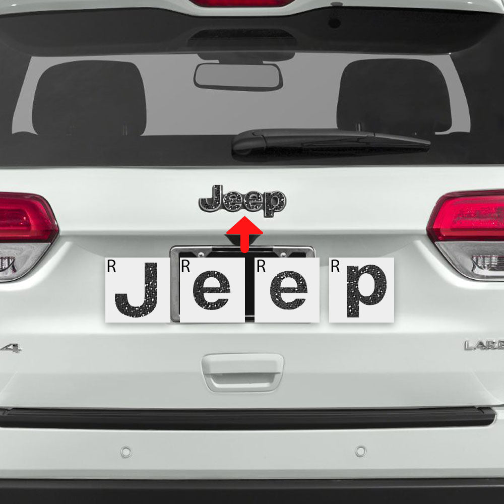 IPG Decorative for Jeep Grand Cherokee 2014-2023 Front and Rear Emblem Decals Stickers Protector