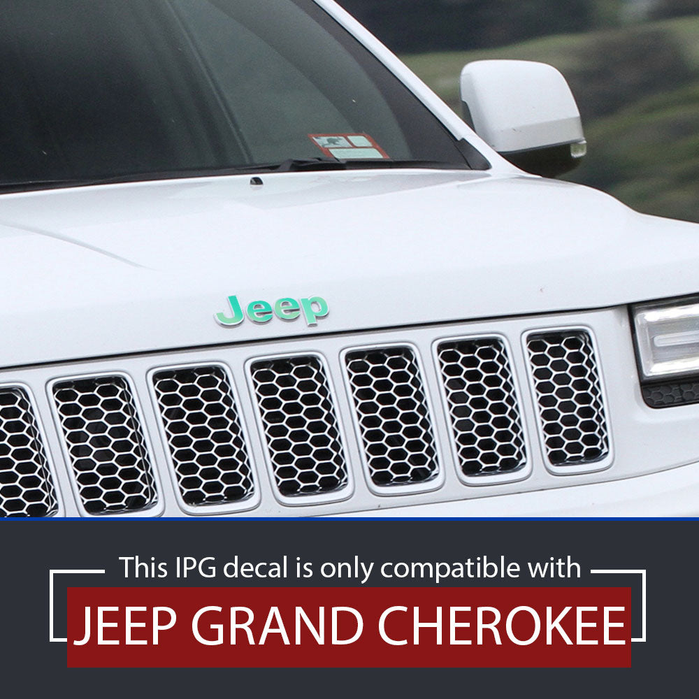 IPG Decorative for Jeep Grand Cherokee 2014-2023 Front and Rear Emblem Decals Stickers Protector