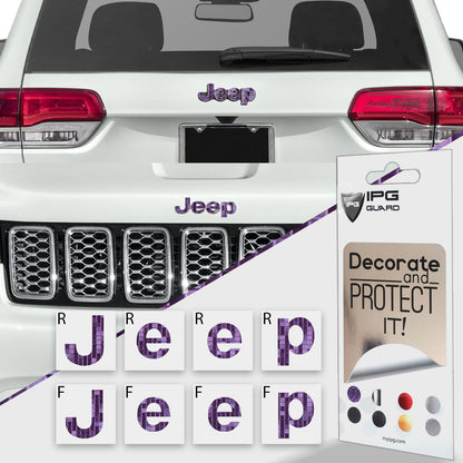 IPG Decorative for Jeep Grand Cherokee 2014-2023 Front and Rear Emblem Decals Stickers Protector