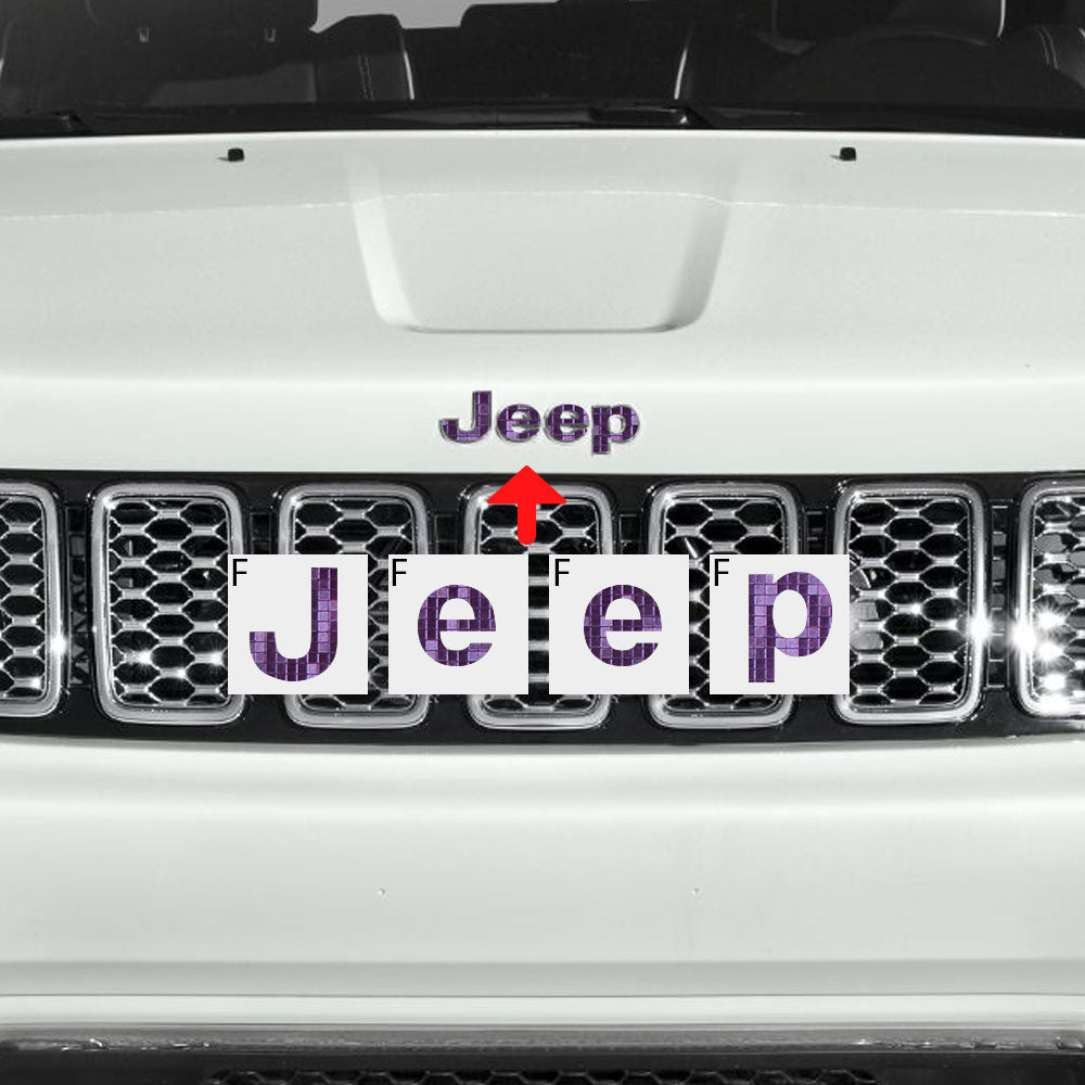 IPG Decorative for Jeep Grand Cherokee 2014-2023 Front and Rear Emblem Decals Stickers Protector