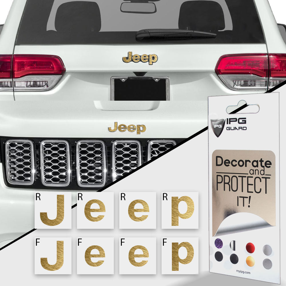 IPG Decorative for Jeep Grand Cherokee 2014-2023 Front and Rear Emblem Decals Stickers Protector