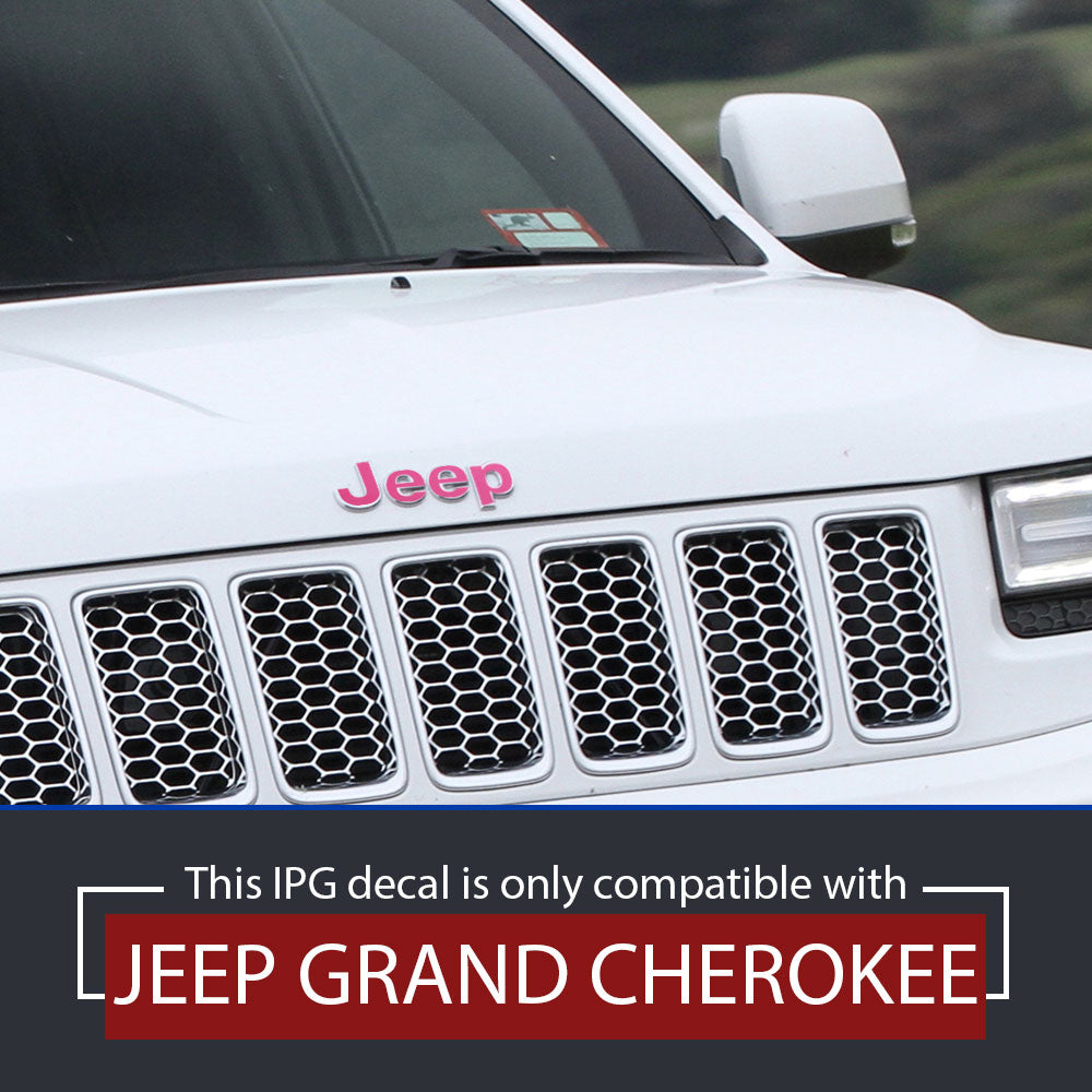 IPG Decorative for Jeep Grand Cherokee 2014-2023 Front and Rear Emblem Decals Stickers Protector