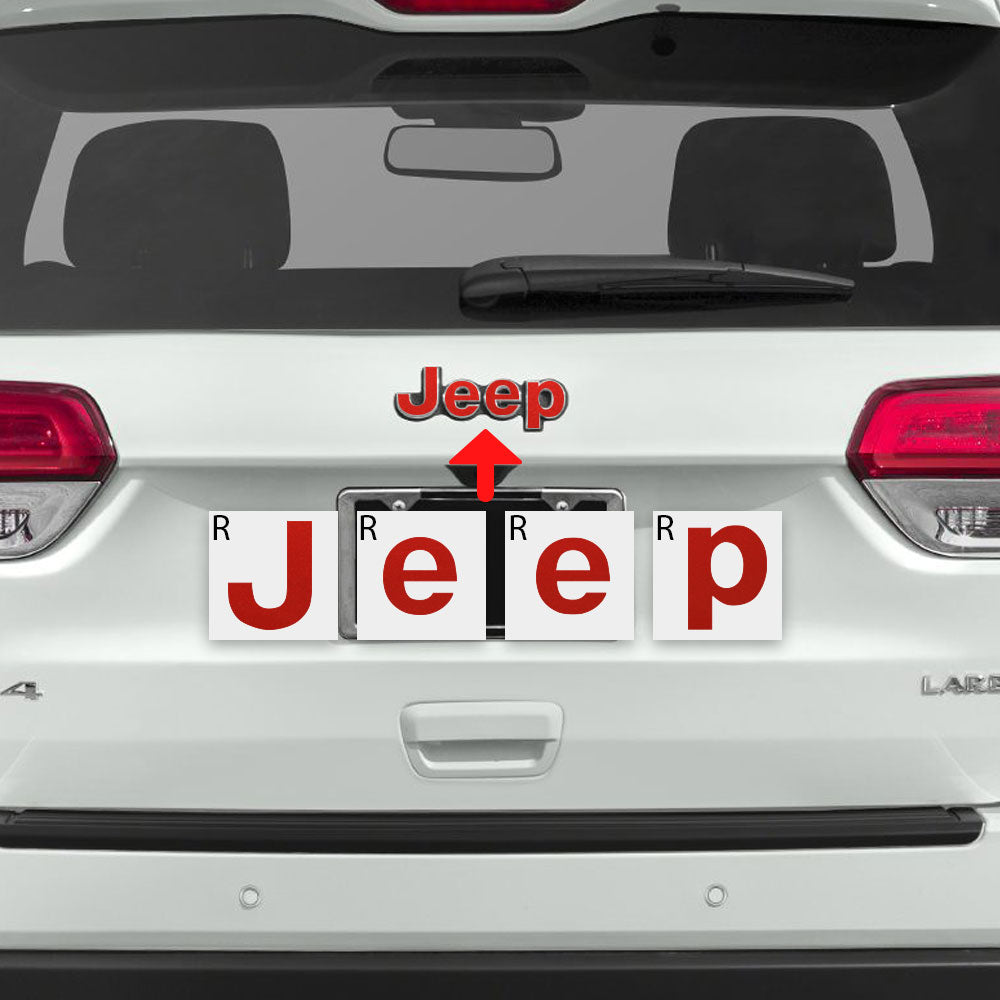 Jeep Grand Cherokee 2014-2023 Ön ve Arka Amblem için IPG Dekoratif Koruyucu Logo Sticker Etiket Aksesuar Vinil