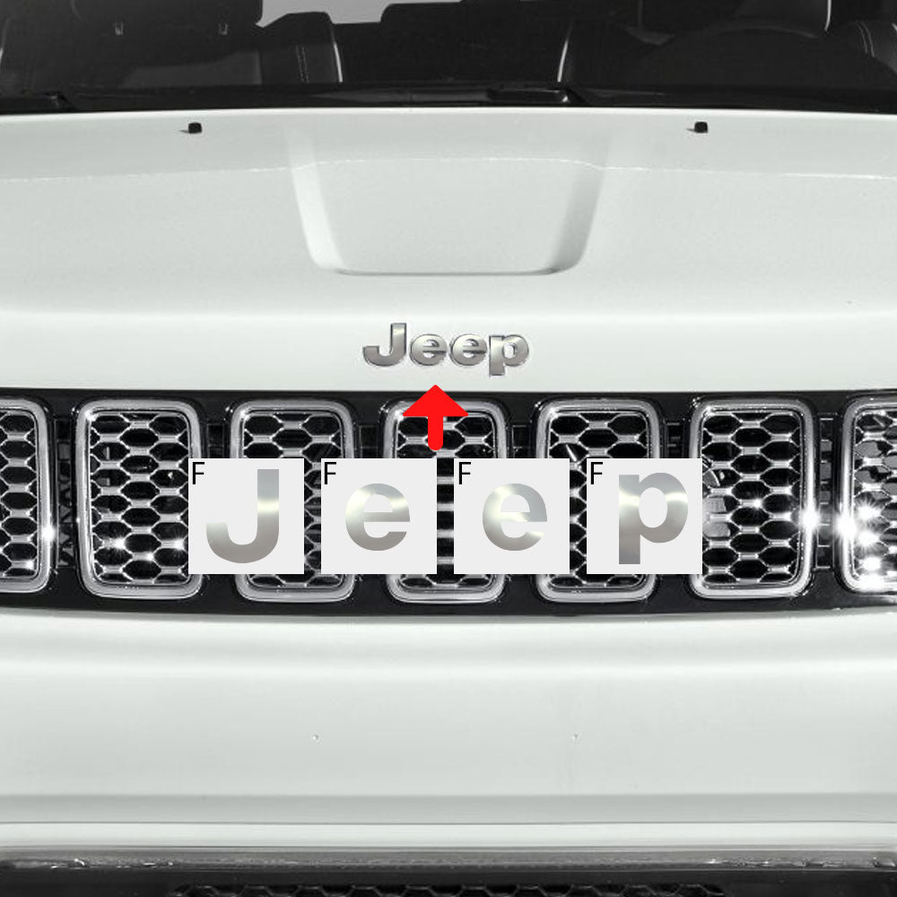 IPG Decorative for Jeep Grand Cherokee 2014-2023 Front and Rear Emblem Decals Stickers Protector