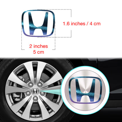 IPG Decorative for HONDA Civic Accord Civic Element CRV CRZ JDM Center Cap Overlay Wheel Tire Decals Inner Logo (Logo: 2" / Center Cap:2.25") (4 Units)