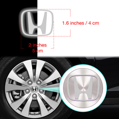 IPG Decorative for HONDA Civic Accord Civic Element CRV CRZ JDM Center Cap Overlay Wheel Tire Decals Inner Logo (Logo: 2" / Center Cap:2.25") (4 Units) (Reflective Series)