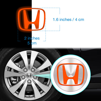 IPG Decorative for HONDA Civic Accord Civic Element CRV CRZ JDM Center Cap Overlay Wheel Tire Decals Inner Logo (Logo: 2" / Center Cap:2.25") (4 Units) (Reflective Series)