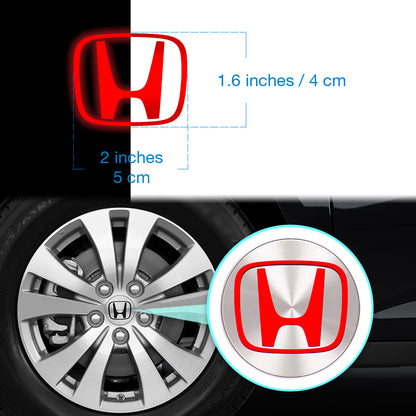 IPG Decorative for HONDA Civic Accord Civic Element CRV CRZ JDM Center Cap Overlay Wheel Tire Decals Inner Logo (Logo: 2" / Center Cap:2.25") (4 Units) (Reflective Series)