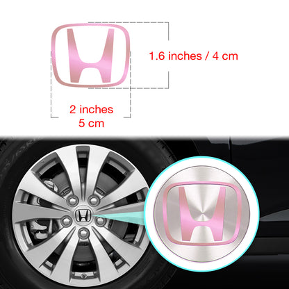 IPG Decorative for HONDA Civic Accord Civic Element CRV CRZ JDM Center Cap Overlay Wheel Tire Decals Inner Logo (Logo: 2" / Center Cap:2.25") (4 Units)