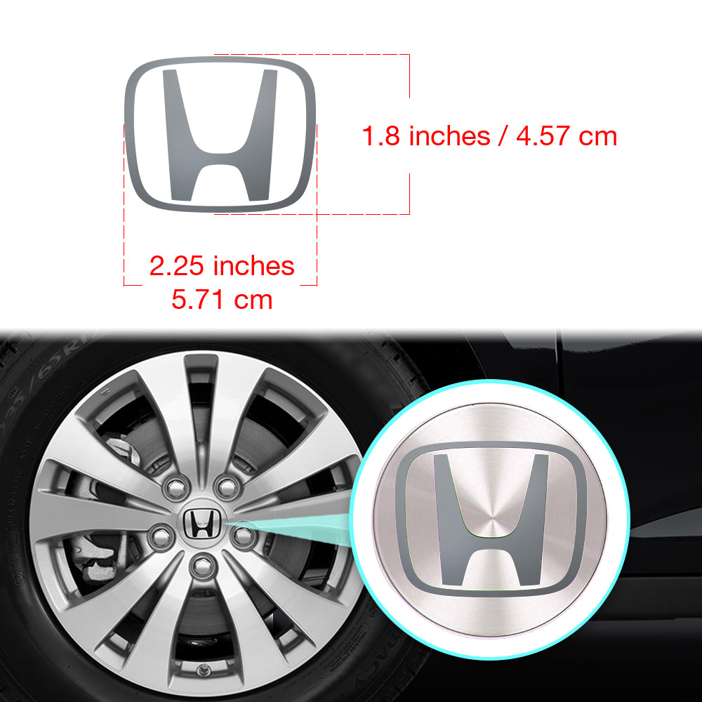 IPG Decorative for HONDA Crosstour Accord Element CRV CRZ Ridgeline Odyssey Pilot Logo Center Cap Overlay Wheel Tire Decals (Logo: 2.25" / Center Cap:2.75")(4 Units)