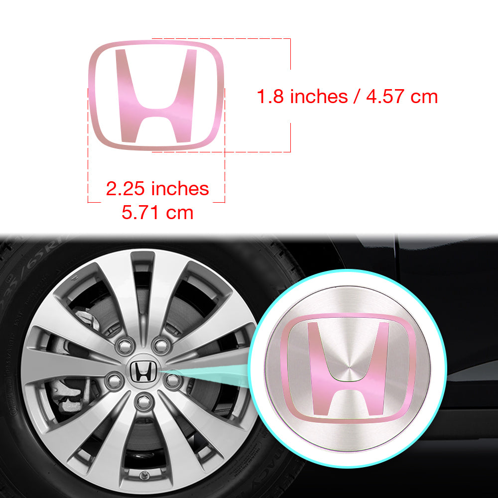 IPG Decorative for HONDA Crosstour Accord Element CRV CRZ Ridgeline Odyssey Pilot Logo Center Cap Overlay Wheel Tire Decals (Logo: 2.25" / Center Cap:2.75")(4 Units)