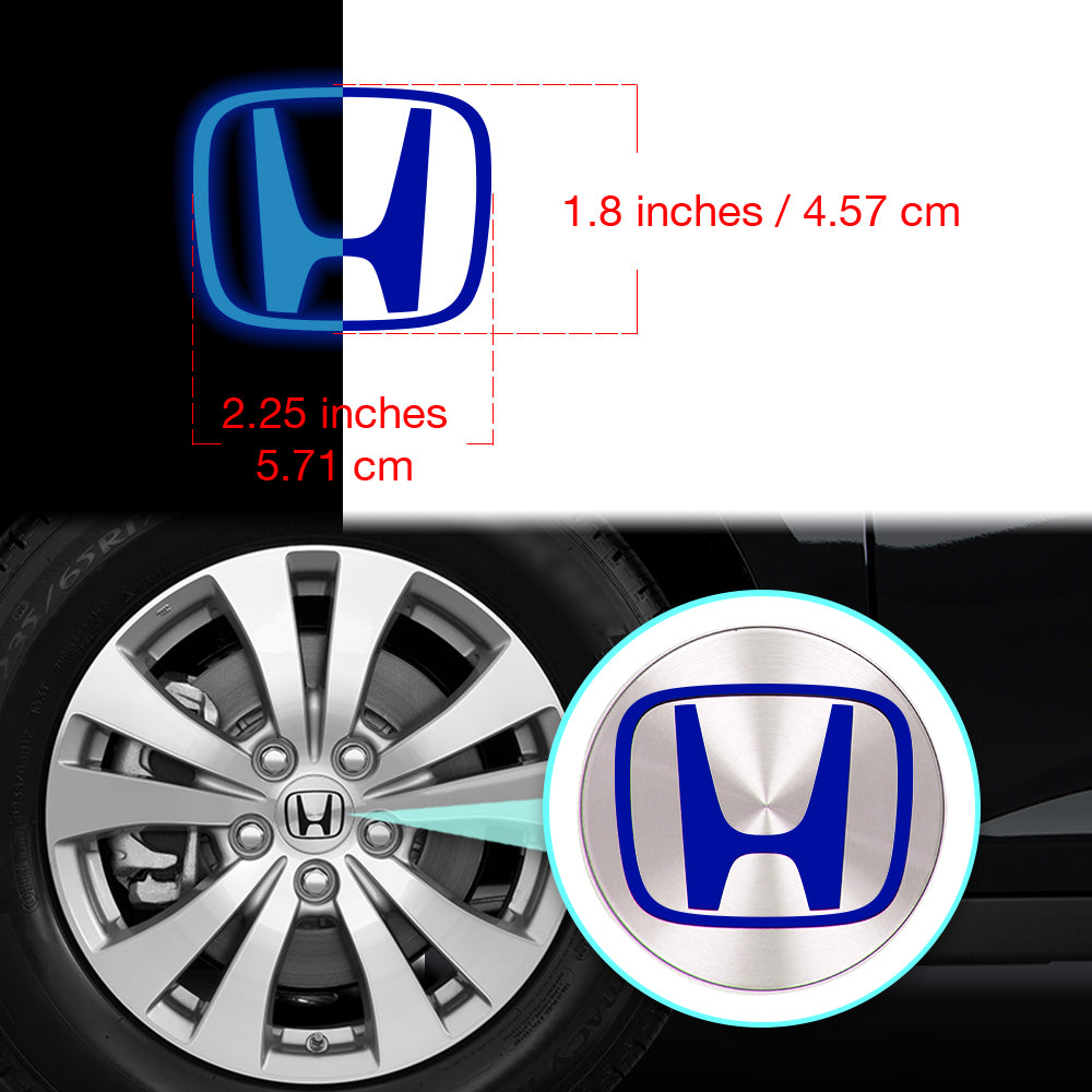 IPG Decorative for HONDA Crosstour Accord Element CRV CRZ Ridgeline Odyssey Pilot Logo Center Cap Overlay Wheel Tire Decals (Logo: 2.25" / Center Cap:2.75")(4 Units)(Reflective Series)