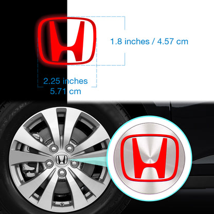 IPG Decorative for HONDA Crosstour Accord Element CRV CRZ Ridgeline Odyssey Pilot Logo Center Cap Overlay Wheel Tire Decals (Logo: 2.25" / Center Cap:2.75")(4 Units)(Reflective Series)